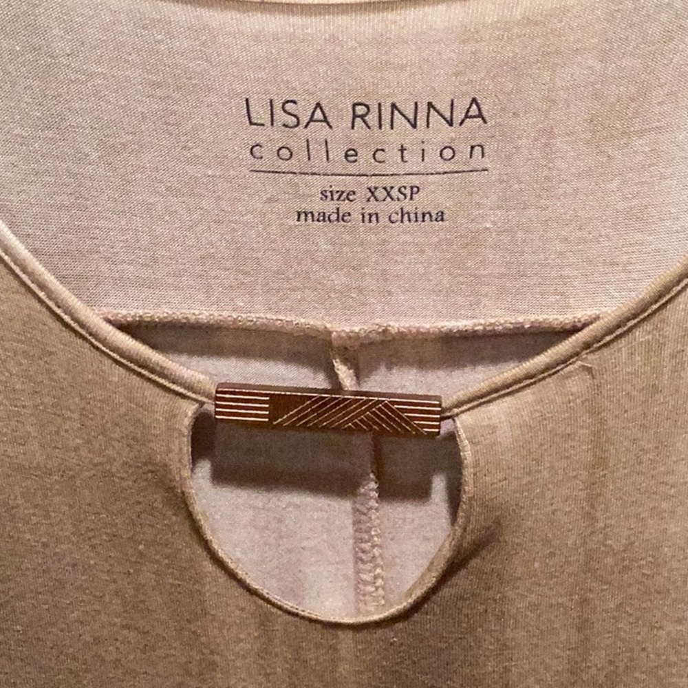 Lisa Rinna Collection Women's Tan Top - Picture 3 of 9